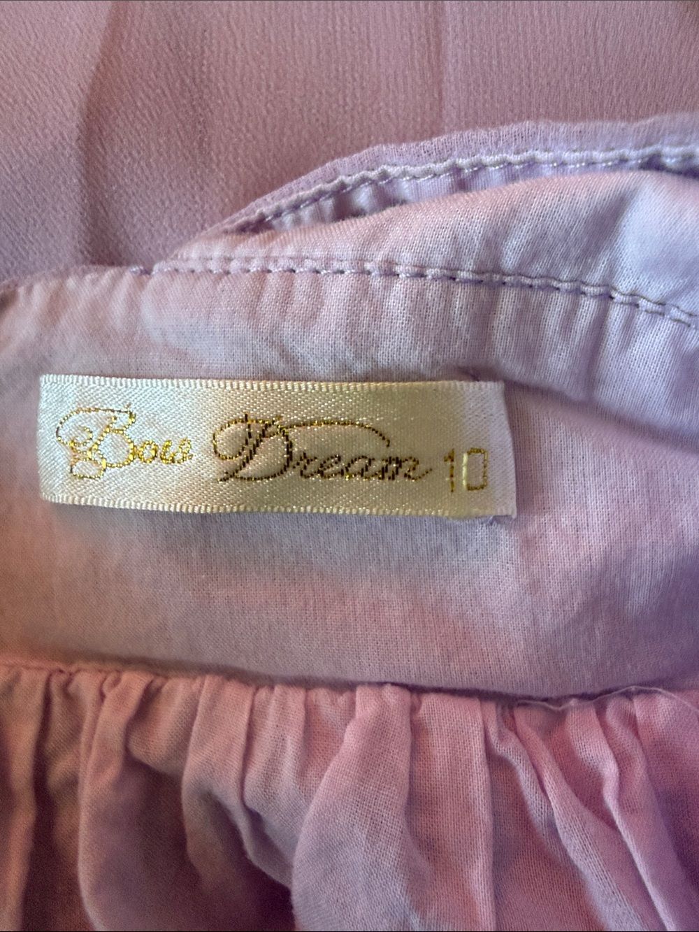 Girls' Pale Lavender Chiffon Formal Dress - Picture 3 of 6